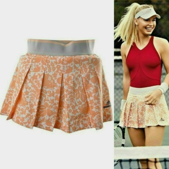 Nwt Adidas Stella McCartney pleated Tennis Skirt Skort Shorts M Medium - Picture 1 of 11
